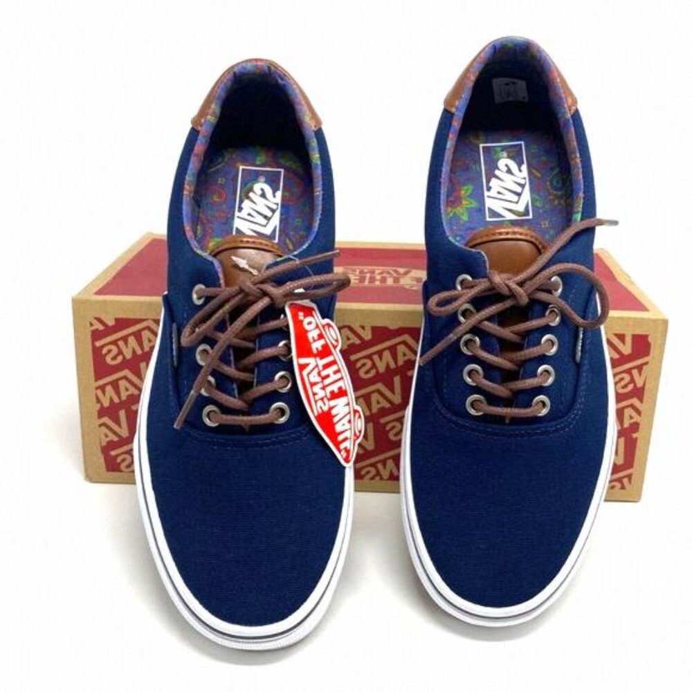 Vans Shoes Men's Size Era 59 C&L Dress Blue Canvas VN000UC6DCU Top Low Skate - Picture 5 of 12